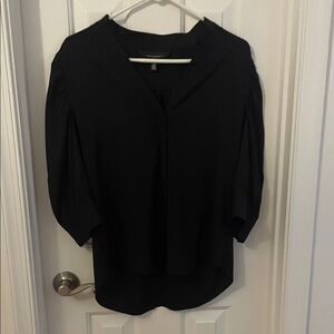 White House Black Market Black Blouse